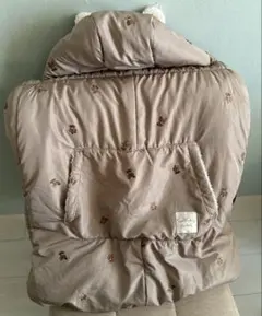 抱っこ紐防寒カバー　ベビーカー防寒カバー　くま柄　防寒ケープ