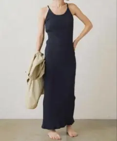 earthy アメスリ カップ付き キャミワンピース ネイビー