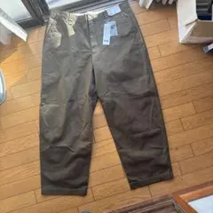 UNIQLO U 　ワイドフィットチノ 　ダークブラウン XXL(100)