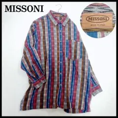 MISSONI ミッソーニ 幾何学模様 ジグザグ イタリア製 長袖 50 Lのサムネイル