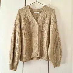 ehka sopo エヘカソポ　ケーブルニットカーディガン