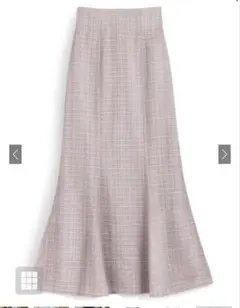 GRL ラメチェックツイードマーメイドスカートdk1080
