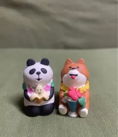 デコレ コンコンブル アイランドシリーズ 犬 パンダ セット 夏のサムネイル