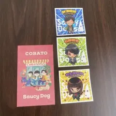 saucy dog サウシー　カード　ステッカー　コラボ　グッズ　cobato