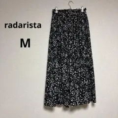 radarista レディース　ロング　フレア　スカート　ブラック　サイズM