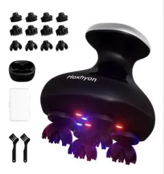 【新品】ヘッドスパ 電動頭皮ブラシ ブラック 3D振動 頭皮洗浄 頭皮エステ