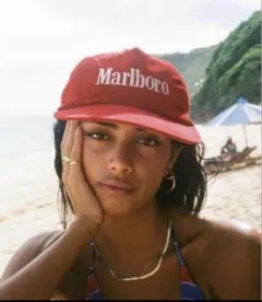 j様専用　Marlboro コーデュロイキャップ 赤　90s