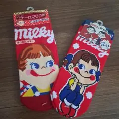 〔未使用〕ミルキー　ペコちゃん　ソックス２足