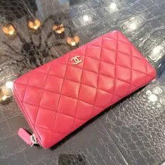 シャネル️❤️ 財布 マトラッセ ラウンドジップ ラムスキン 長財布