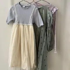 アプレデクール140㎝3点（長袖半袖ワンピース+長袖T）セット✨