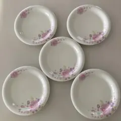 【最終価格】【ヤマ吾陶器　エクセレント】花柄陶器皿 5枚セット