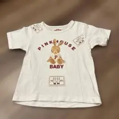 BABY PINK HOUSE ウサギプリント Tシャツ　ワッペン　80のサムネイル