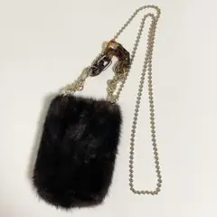 nouer ヌエール ファー 2way ミニ ショルダーバッグ ハンドバッグ