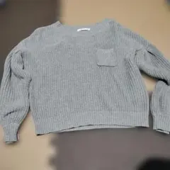 E hyphen world gallery PEACE グレー ニット