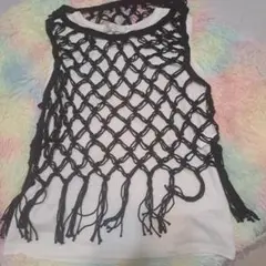 美品　ROPÉ PICNIC メッシュベスト ブラック
