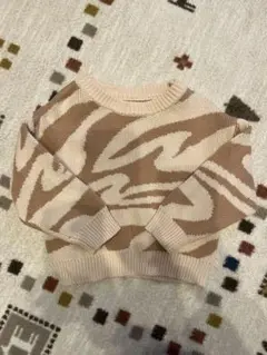 【SHEIN】ゼブラ柄ニット／セーター／80-90サイズ