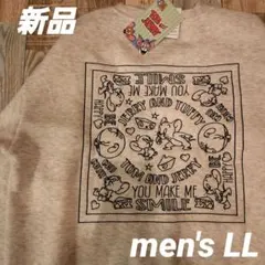 新品　TOMandJERRY　トムジェリー　　刺繍　スウェット　トレーナー　LL