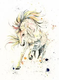 馬 原画 額装済み マリア