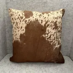 新品 牛革のレザークッションカバー アイボリークリームベージュ C① 