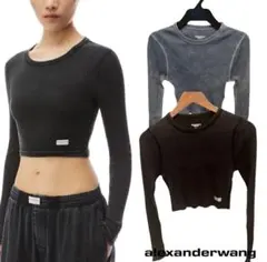 alexanderwang クロップド　リブ編みトップスのサムネイル