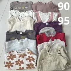 女の子 子供服 まとめ売り 90 95 秋冬 トレーナー ニット ワンピース