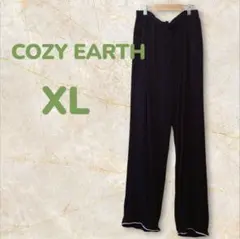 COZY EARTH ブラック パンツ XL　リラックス　バンブー