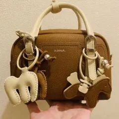 KBNA 本革 3WAY ミニボストンバッグ ショルダーバッグ ブラウンのサムネイル