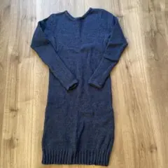 Rottman ネイビー ニットワンピース 長袖