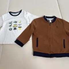 OBAIBI ジッパー付きスウェット Tシャツ 12m 18m
