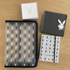 【PLAYBOY】ノート メモ帳 ジッパーケース4点セット 平成レトロ文房具