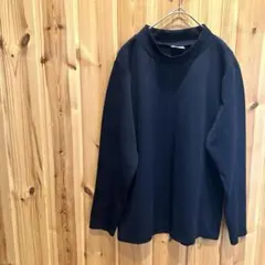 【ヴァンスポーツ】カットソー　ハイネック　長袖　ネイビー系　大きいサイズ　ＬＬ