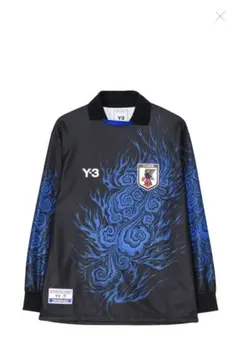 y-3 サッカー日本代表 CW 長袖Tシャツ M ブラック ボールドブルー
