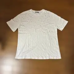 ZARA ラインストーン Tシャツ ホワイトのサムネイル