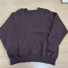 ブラウン ニット　XL