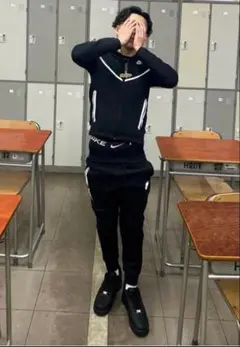 Tee shyne着画 NIKEリフレクティブテックフリース パンツ 反射テック 
