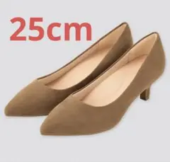 UNIQLO コンフィールタッチパンプス ブラウン スエード 25cm