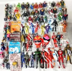 戦隊ヒーロー 100個　まとめ売り　ソフビ　指人形　ストラップ　ちびぐるみ