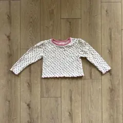 Hei.（ヘイ）◆ピンク系花柄ショート丈ロンT M（100サイズ相当）