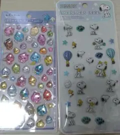 しずくちゃんボンボンドロップシール スヌーピープクプクシール