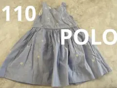 Polo Ralph Lauren ノースリーブワンピース 花柄刺繍 3T
