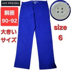 【美品】GDO オリジナル　メンズ　パンツ 胴囲90〜92cm　ブルー　メッシュ