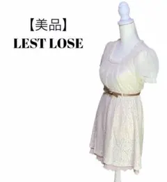 ワンピース　レストローズ　ベルト付き　レディースワンピース　花柄ワンピース　美品