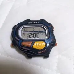 m*u様 SEIKO デジタル時計 ネイビー/オレンジ 10気圧防水