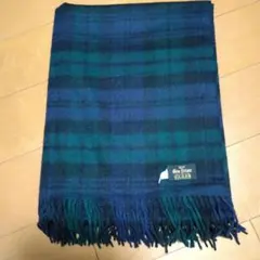 リゼッタ　カシミヤ大判ストールブラックウォッチ美品