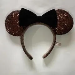【値下げ中！】ディズニー ミニー カチューシャ スパンコール ブラウン