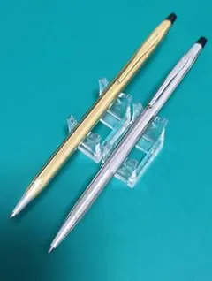【訳ありヴィンテージ美品】12金張＆クロームCROSS ボールペン2本のサムネイル