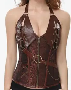 スチームパンク コルセット ビスチェ ゴシック 海賊風 コスプレ ハロウィン