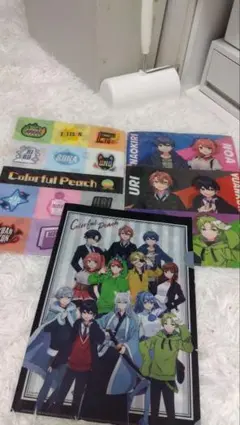 カラフルピーチクリアファイル3枚セット