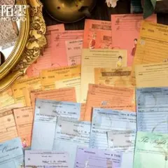 799ファッション メモ帳 45枚おすそ分けセット コラージュ素材紙モノ 雑貨