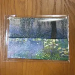 【未使用】オランジュリー美術館で購入　モネ睡蓮　クッションカバー 未使用】オランジュリー美術館で購入 モネ睡蓮 クッションカバー
